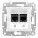 ИНФОРМАЦИОННА РОЗЕТКА 2 X RJ 45 КАТ. 5Е UTP